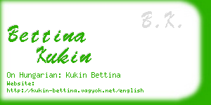 bettina kukin business card